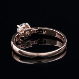 14K gold ring 0.4 carat classical style CVD cultivated diamond jewelry ring wedding anniversary ring