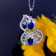18K Gold Sapphire Pendant Necklaces