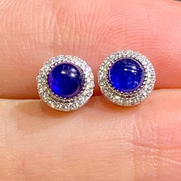 18K Gold Sapphire Earrings