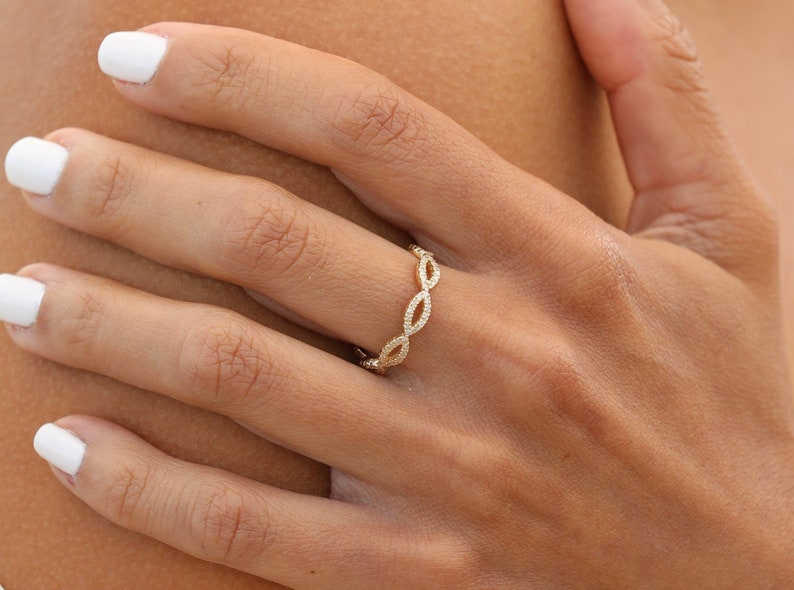 14k Solid Gold Diamond Eternity Ring