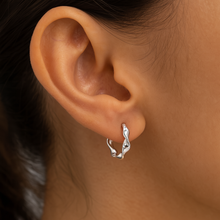 925 Sterling Silver Twisted Hoop Earrings