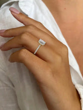 14k Solid gold 2.01 Carat Radiant Cut Certified IGI Lab Grown Diamond Solitaire Ring Hidden Halo Fine Jewelry for Women