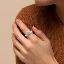 925 Sterling Silver Natural Ethiopian Opal With Pearl Round Shape Faceted Gemstone Engagement Wedding Rings Fine Jewelry
