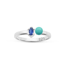 925 Sterling Silver Natural Kyanite & Turquoise Prong Setting Gemstone Adjustable Ring Handmade 2.8 Gram Fine Jewelry Wholesale