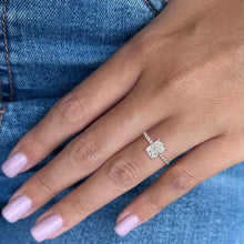 14k Solid gold 2.01 Carat Radiant Cut Certified IGI Lab Grown Diamond Solitaire Ring Hidden Halo Fine Jewelry for Women