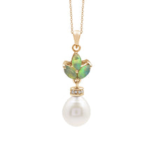 Natural 2.2 Gram Ethiopian Opal Gemstone With Oval Pearl Hanging Pendant in 925 Sterling Silver Material Necklace Fine Jewelry