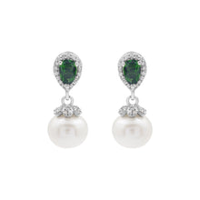 925 Sterling Silver Natural Chrome Diopside Pearl Gemstone Rose Gold Plated Drop Earrings Trendy Fine Jewelry Low Cost