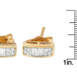 14k Yellow Gold 1/4ct TDW Diamond Earrings (H-I, SI1-SI2)