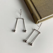 925 Sterling Silver Promise Beads Balance Dangling Earrings