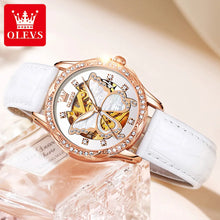 OLVES 6622  Oem Skeleton Luxury  Watch Ceramic Woman Mechanical Watch Sport Automatic Stainless Steel Waterproof Flywheel Design Luxury  Watch Ceramic Woman Mechanical Watch