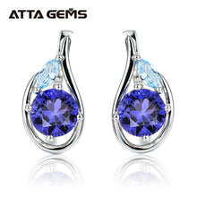 Zultanite Ruby Sapphire Multicolor Clip Earrings for Women 925 Sterling Silver Color Change Diaspore Stone Earrings Fine Jewelry