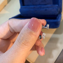 Solid 18K White Gold Earring AU750 Women Stud Earrings Certified Natural Diamond Earring Fashion Water Drop Shape Design