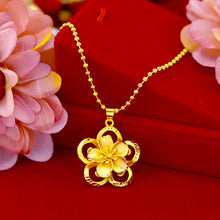18K pendant Sunflower Pendant Sun Flower 3D Hard Gold 18K Gold AU750 Necklace Female Fine Christmas Gift Real Gold Jewelry