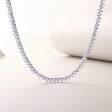 925 Sterling Silver Moissanite Diamond White Gold Tennis Chain Necklace Fine Jewelry Diamond Parties Women Necklace