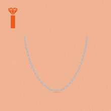 925 Sterling Silver Moissanite Diamond White Gold Tennis Chain Necklace Fine Jewelry Diamond Parties Women Necklace