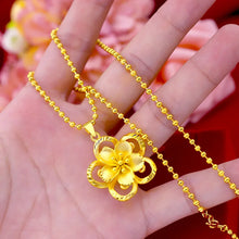 18K pendant Sunflower Pendant Sun Flower 3D Hard Gold 18K Gold AU750 Necklace Female Fine Christmas Gift Real Gold Jewelry