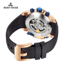Reef Tiger/RT Orange Sport Watch Men Waterproof Luminous Perpetual Calendar Automatic Mechanical Watches Clock New RGA3532
