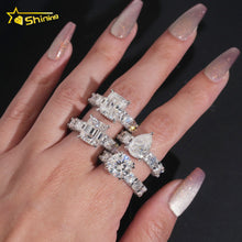 925 Sterling Silver Wedding Ring Collection Fine Jewelry Iced Out 5ct VVS Moissanite Ring Ladies Gifts .