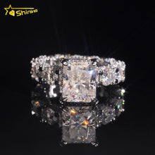 925 Sterling Silver Wedding Ring Collection Fine Jewelry Iced Out 5ct VVS Moissanite Ring Ladies Gifts .