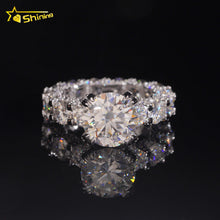 925 Sterling Silver Wedding Ring Collection Fine Jewelry Iced Out 5ct VVS Moissanite Ring Ladies Gifts .