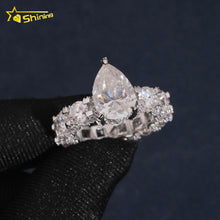 925 Sterling Silver Wedding Ring Collection Fine Jewelry Iced Out 5ct VVS Moissanite Ring Ladies Gifts .