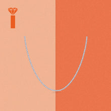 925 Sterling Silver Moissanite Diamond White Gold Tennis Chain Necklace Fine Jewelry Diamond Parties Women Necklace