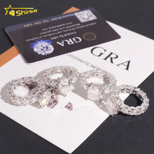 925 Sterling Silver Wedding Ring Collection Fine Jewelry Iced Out 5ct VVS Moissanite Ring Ladies Gifts .