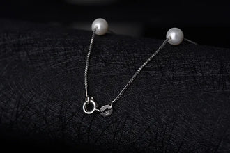 925 Sterling Silver Jewelry 12 Pcs 6mm Pearl Box Chain Choker Necklace Kolye Collares Bijoux Femme S-n54