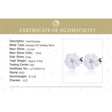 Real 925 Sterling Silver Earrings Natural Crystal Gems Fine Jewelry Flower in the Rain Stud Earrings for Women Brincos