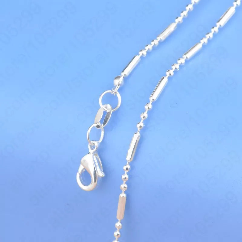 Sterling Silver Necklace Chains With Lobster Clasps For Pendant Gift New Fashion 16-18-20-24 Inches