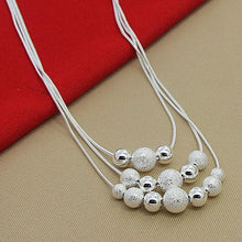 925 Sterling Silver Smooth Matte Beads Necklace Snake Chain For Women Fashion Accessories Wedding Engagement Jewelry