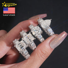 925 Sterling Silver Wedding Ring Collection Fine Jewelry Iced Out 5ct VVS Moissanite Ring Ladies Gifts .