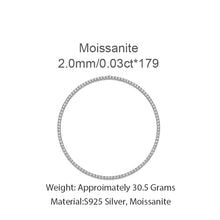925 Sterling Silver 5mm Diamond Tennis Chain Necklace Moissanite Gemstone Wedding Fine Jewelry Men Women Necklace