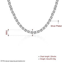 925 Sterling Silver 7mm 20 inches Chain Necklaces For Men Women Fashion Statement Necklace Party Jewelry