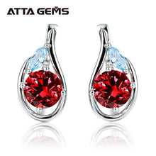 Zultanite Ruby Sapphire Multicolor Clip Earrings for Women 925 Sterling Silver Color Change Diaspore Stone Earrings Fine Jewelry