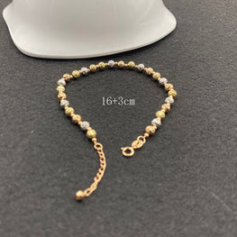 18k Gold High Luster Shine Beads Au750 Bracelets Fashion Style Jewelry Hot Sale Ladies Girls Mothers Lover Gift