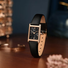 Fashion Square Watch for Women Luxury Brand I&W Switzerland Made Quartz Wristwatch Sapphire Leather Dress Ladies Watch