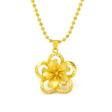 18K pendant Sunflower Pendant Sun Flower 3D Hard Gold 18K Gold AU750 Necklace Female Fine Christmas Gift Real Gold Jewelry