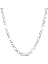 925 Sterling Silver Thick 4MM Figaro Link Chain Unisex