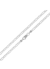 925 Sterling Silver Thick 4MM Figaro Link Chain Unisex