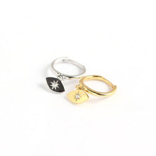 925 Sterling Silver Star Eye Shape Simple Leverback Earrings