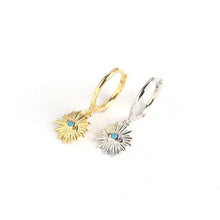 925 Sterling Silver Holiday Eyes Hoop Earrings