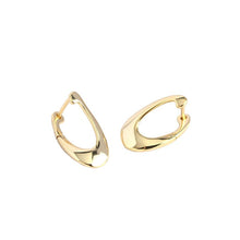925 Sterling Silver New Irregular Hollow Geometry Hoop Earrings