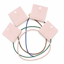 18K Gold Plated Brass Natural Stone Beads Single Strand Necklace