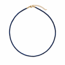 18K Gold Plated Brass Natural Stone Beads Single Strand Necklace