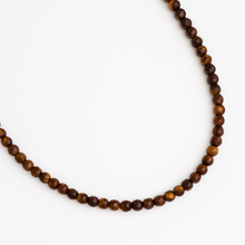 18K Gold Plated Brass Natural Stone Beads Single Strand Necklace