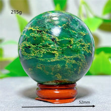Emerald  Sphere Golden stripe Crystal Natural Quartz Stone Home Decoration Minerals Reiki Gifts Craft Energy Healing Spiritual