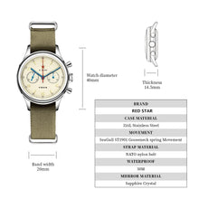 SEAKOSS 1963 Chronograph 42mm 40mm 38mm Sapphire Original Seagull ST1901 Movement With Gooseneck Pilot Men's Mechanical Watches