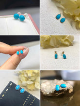 18K Solid Gold High Fashion Earrings/Pendants Certificated Natural Turquoise Platinum Jewelry Premium Blue Gemstone