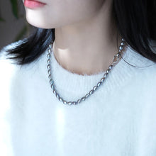 Natural Gray Baroque Freshwater Pearl Necklace 925 Sterling Silver Wedding Jewelry for Women Gifts